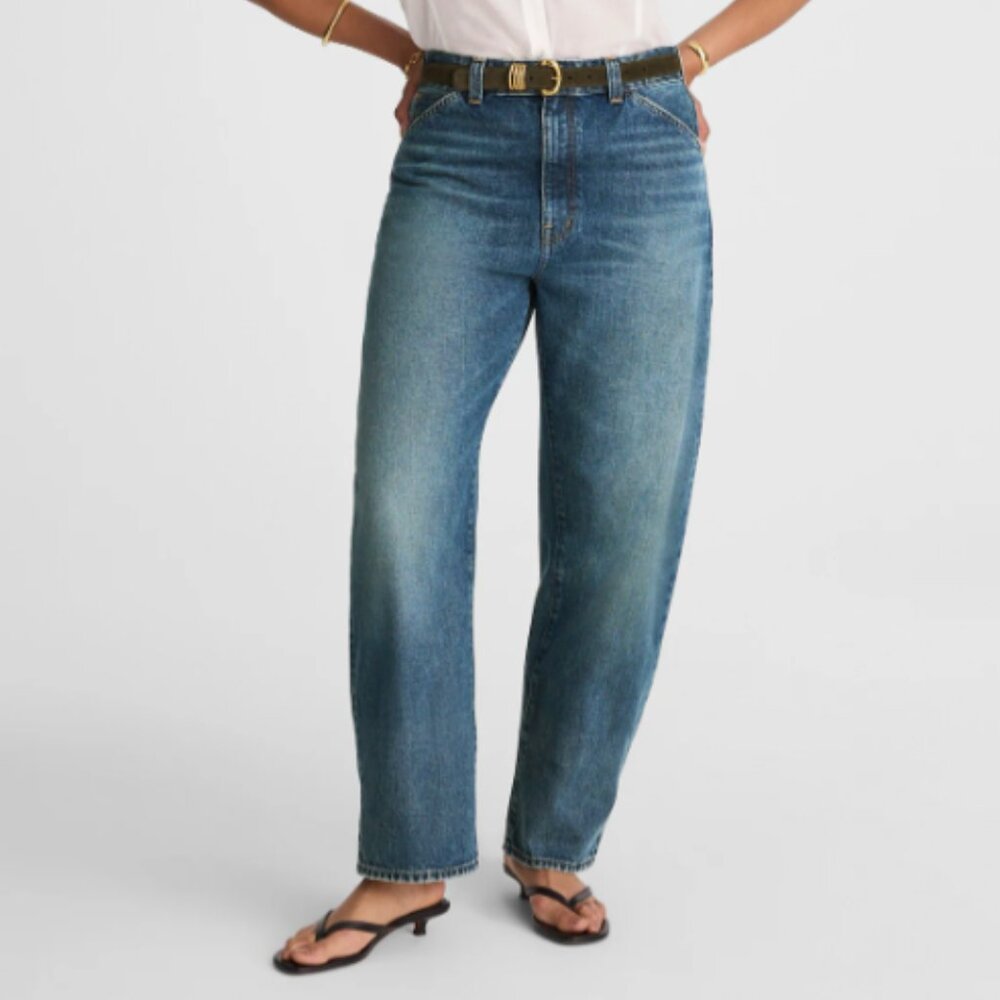 Madewell Women's The Balloon Jean Size 29P (8) Baggy Wide Leg in Greendale Wash